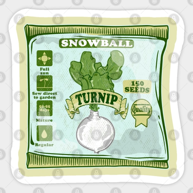 Turnip seeds Sticker by mailboxdisco